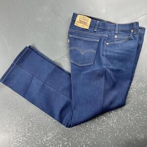 VTG Levis 517 Orange Tab Jeans Men 34x32 Dark Wash Bootcut Polyester Blend NWOT